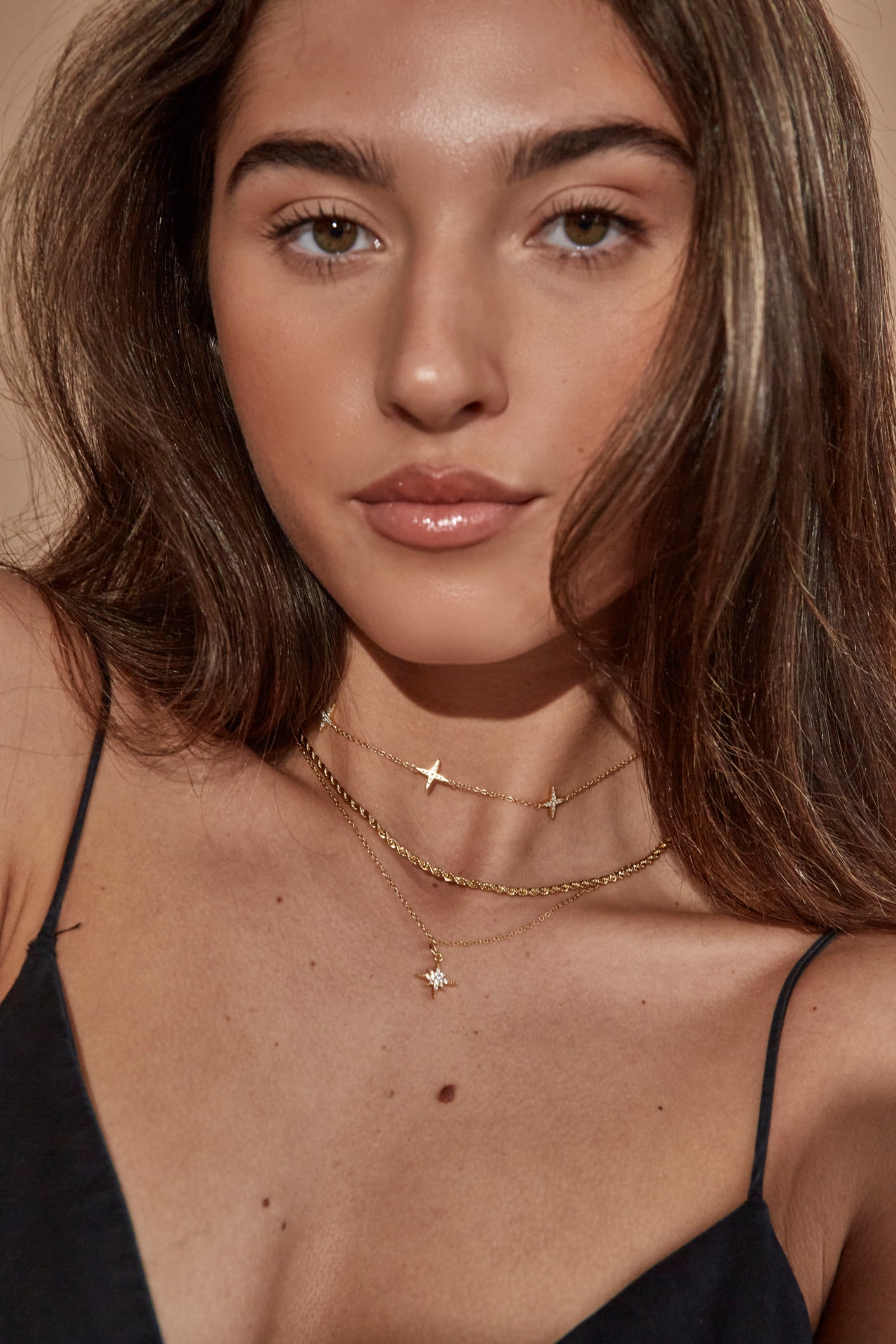 North Star Choker Necklace Gold
