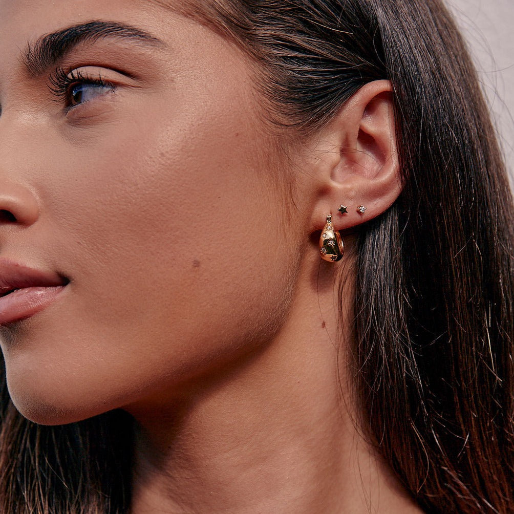 Celestial Dome Hoops Gold